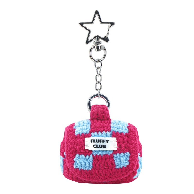 'CHECKMATE!' checkerboard AirPods 3 & Pro Case (PINK BLUE _ STAR SPRING ) - AirPods/耳機保護套 - 繡線 粉紅色