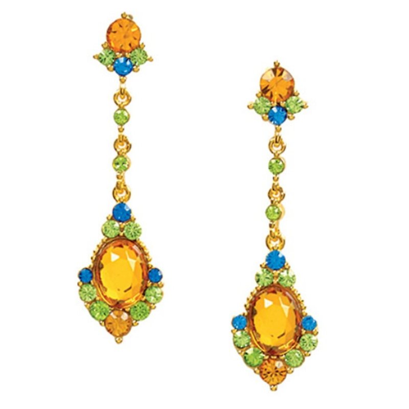 SWAROVSKI rhinestone earrings - Earrings & Clip-ons - Gemstone Multicolor