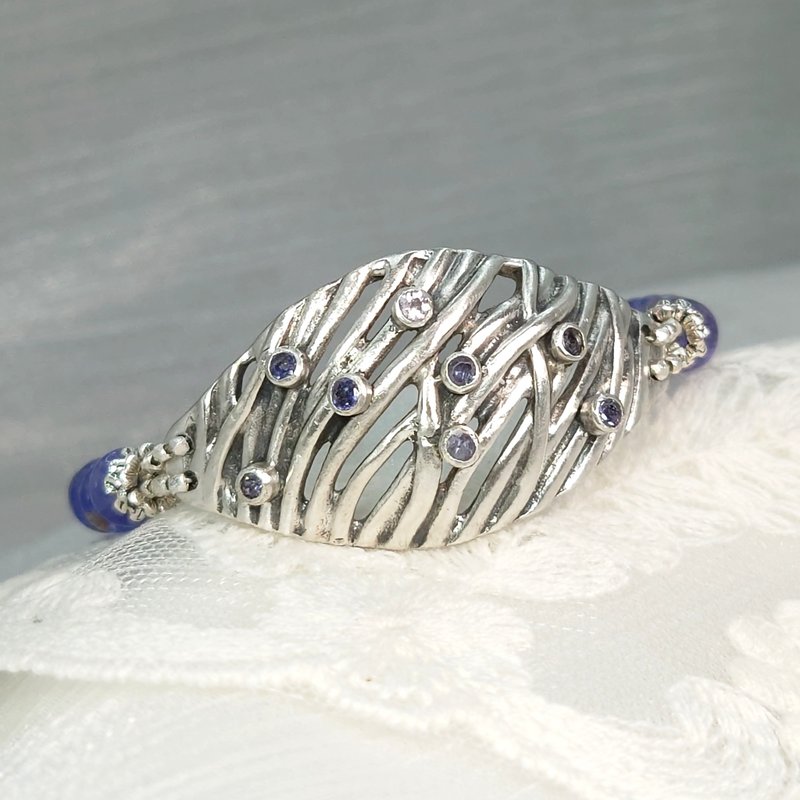 Bracelet, Tanzanite, Sterling Silver, Handmade Jewelry - Bracelets - Gemstone 