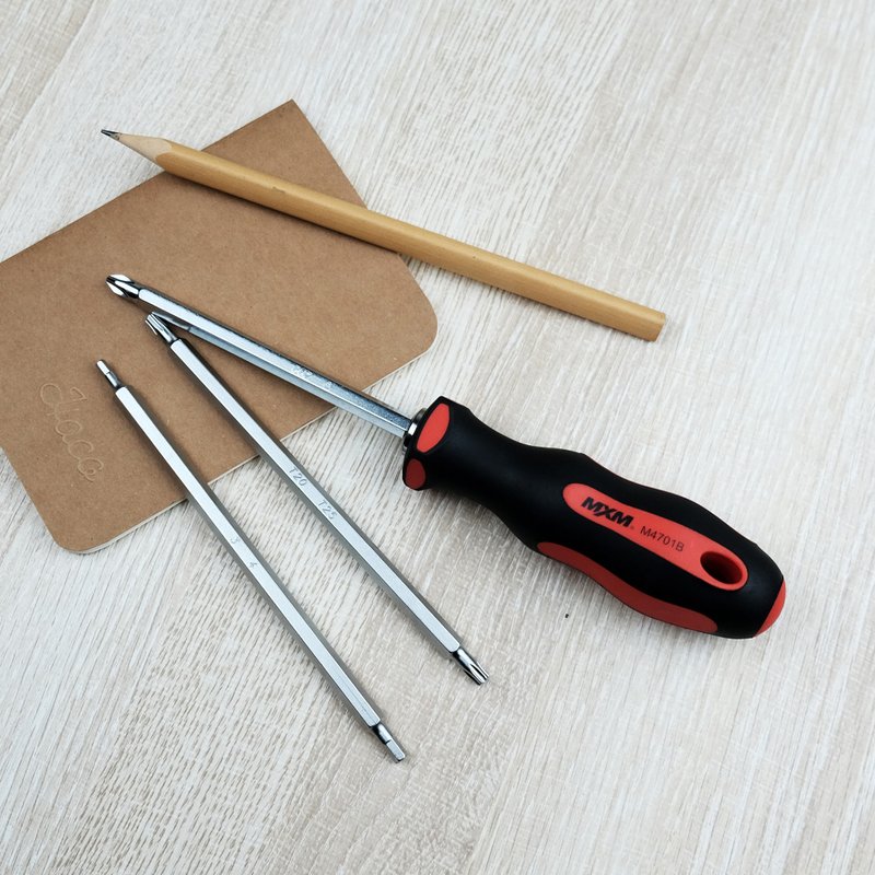 [Gift recommendation] With hand-painted Father's Day card replacement long dual-purpose double-head screwdriver 6PC - อื่นๆ - โลหะ 