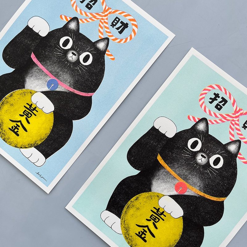 招財貓(黃金)海報 - 海報/掛畫/掛布 - 紙 