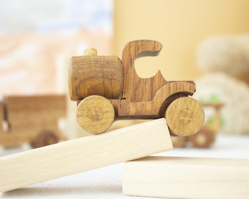 Wooden animal toys on wheels, Unfinished wood toys, Push and pull