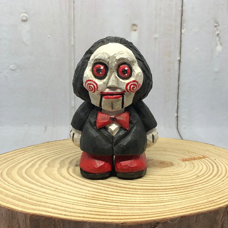 Wooden Little killer horror saw/ Handmade gift / Home decoration / Art toy - Items for Display - Wood Multicolor