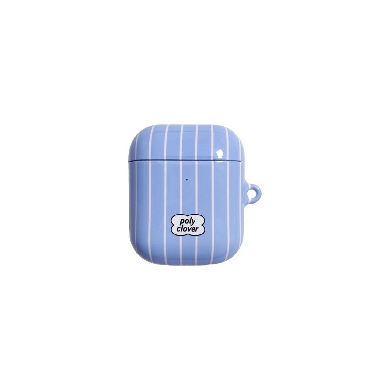 stripe blue hard AirPods Case - ที่เก็บหูฟัง - วัสดุอื่นๆ สีน้ำเงิน