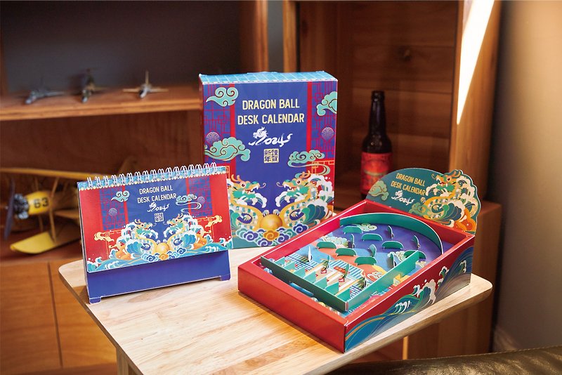 Lucky Dragon Ball Desk Calendar and Pinball Set - Calendars - Paper Multicolor