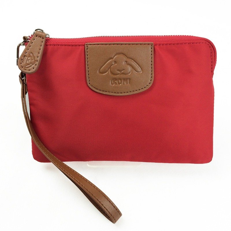 [Carry] Clutch - Vermilion clutch / purse / lightweight bag / Mother's Day Preferred - Clutch Bags - Waterproof Material Red
