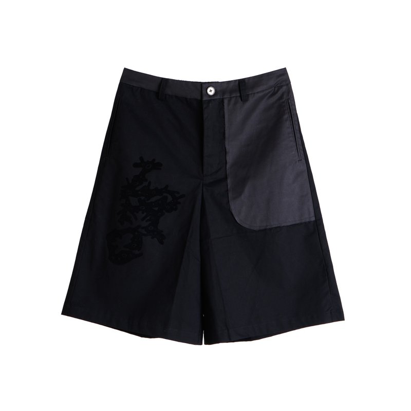 Amoeba Shorts - Men's Pants - Cotton & Hemp Black