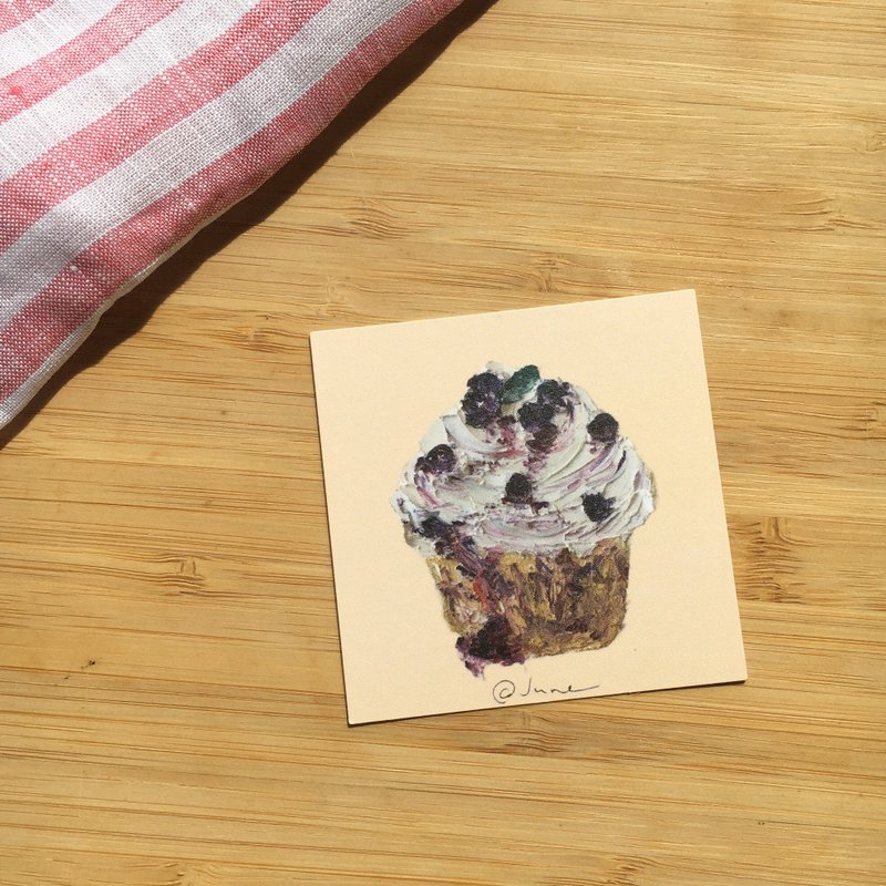 Illustration card |  Blueberry cupcake - การ์ด/โปสการ์ด - กระดาษ 