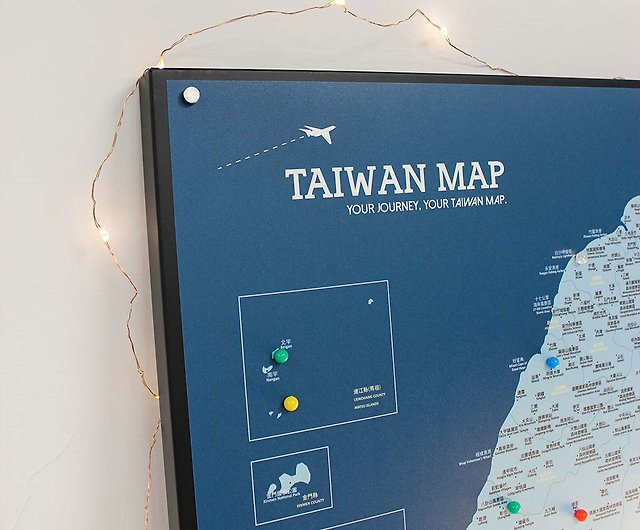 台湾の地図-マグネットシリーズポスター-カスタマイズ-クォーツ