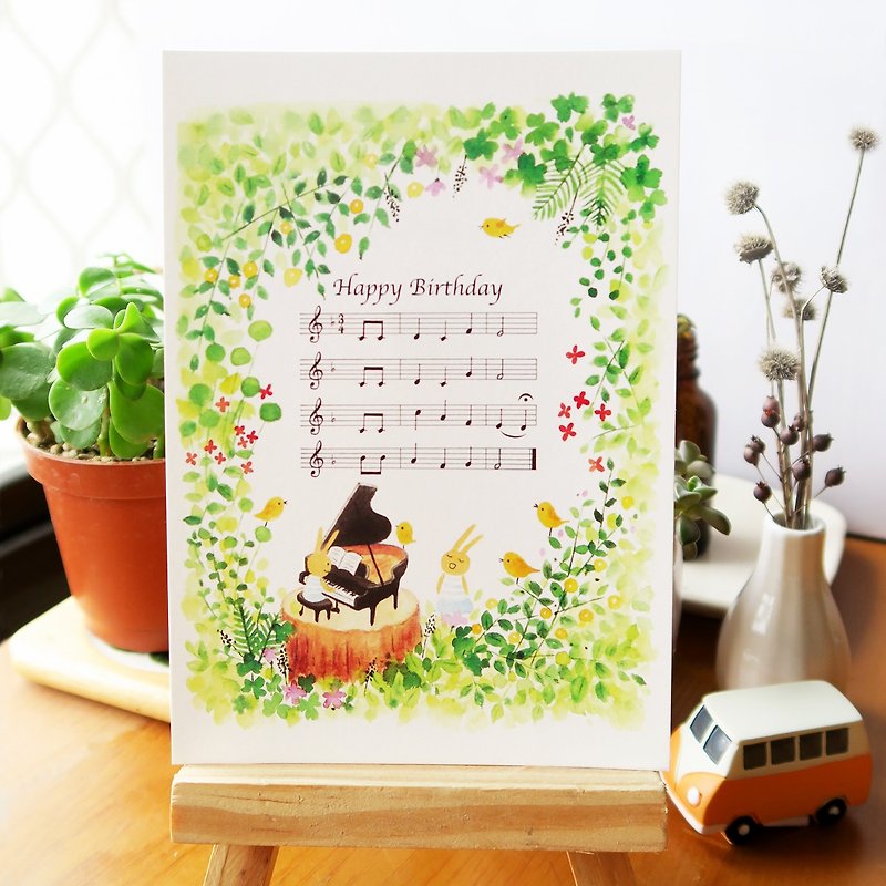 Happy Birthday Card/Postcard - การ์ด/โปสการ์ด - กระดาษ สีเขียว
