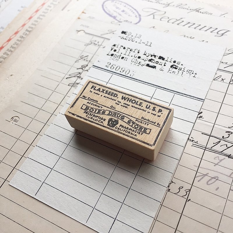 藥品標籤印章 - 印章/印台 - 木頭 