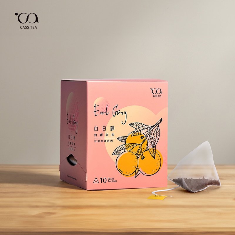 【Space 三角立體茶包】CASS TEA 伯爵紅茶 白日夢 | 10入 - 茶葉/茶包/水果茶 - 植物．花 粉紅色