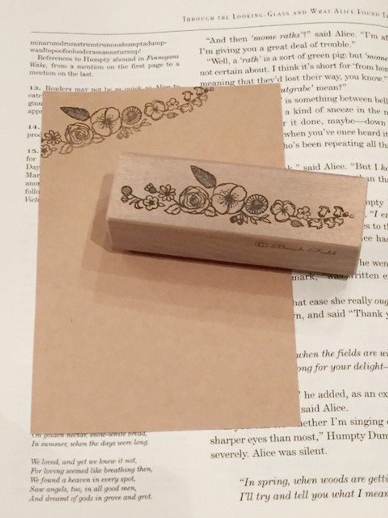 Flower and feather stamp - Stamps & Stamp Pads - Other Materials Brown