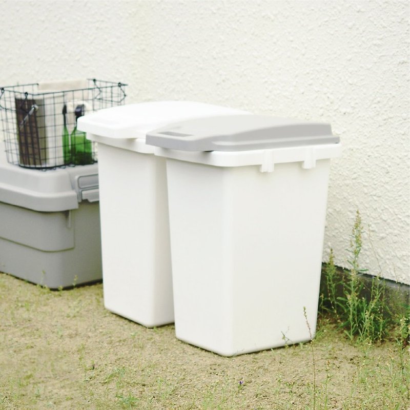Japan RISU flip-top antibacterial and deodorant connection trash can 45L - Trash Cans - Plastic 