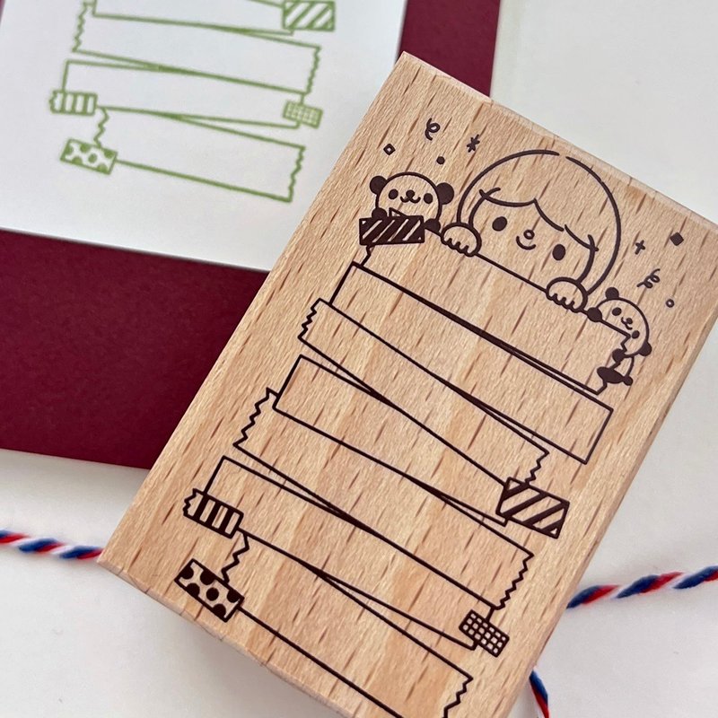 橡皮印章 / 場景留言印章 / 紙膠帶 - 印章/印台 - 塑膠 紅色