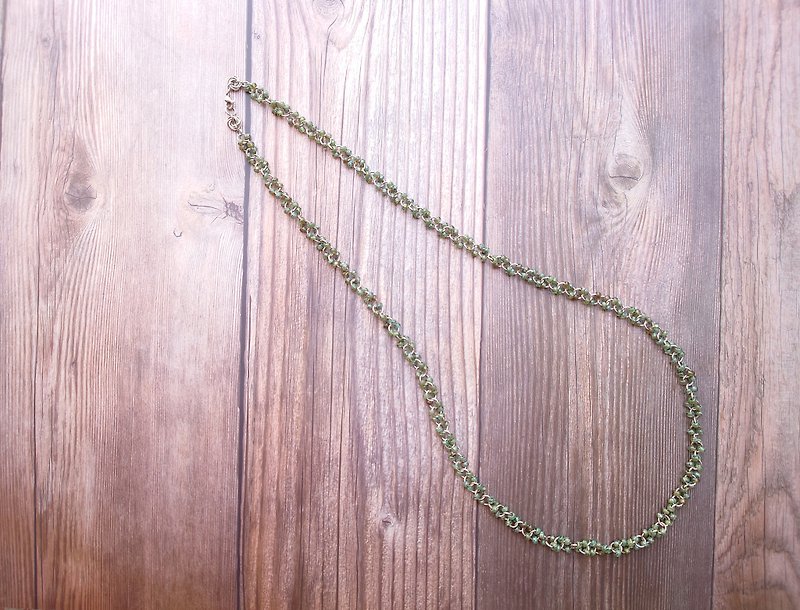 Jade Shaker- Stainless Steel Necklace - Long Necklaces - Stainless Steel Green