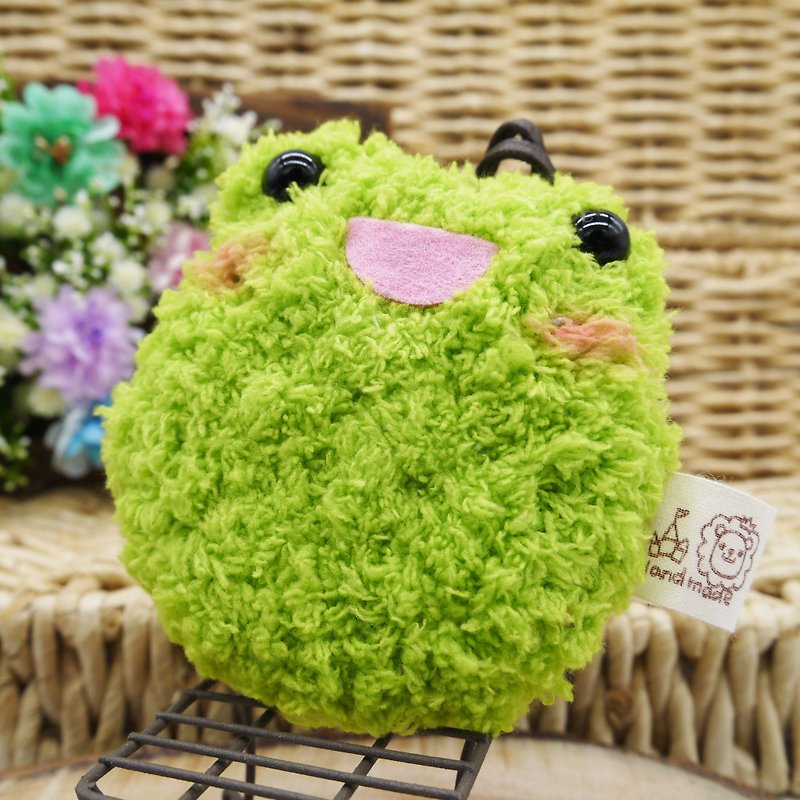 Frog-cotton candy animal small round mirror portable mirror small mirror makeup mirror - Makeup Brushes - Other Materials 