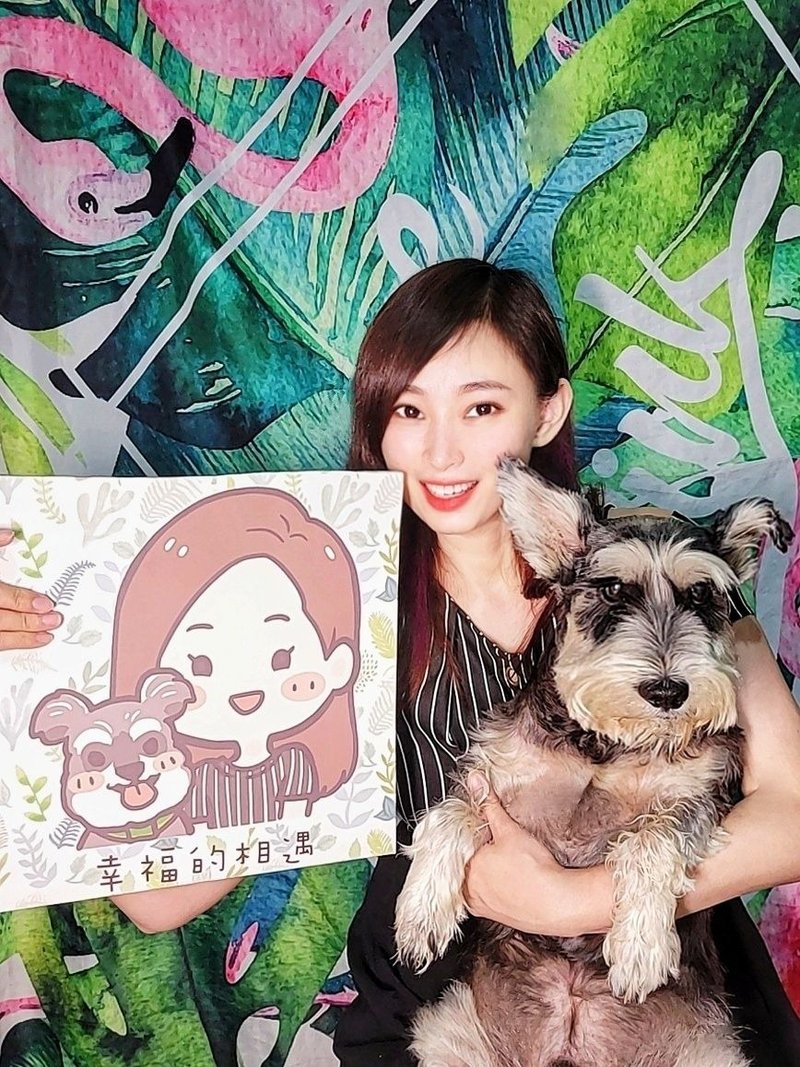 最愛毛孩子紀念無框畫 寵物成長回憶 客製化寵物禮物 臥房溫暖擺 - 擺飾/家飾品 - 其他材質 粉紅色