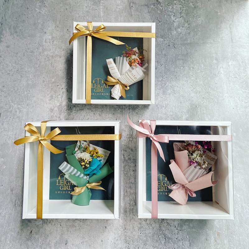 [Multifunctional Dry Flower Card Gift Box] Graduation Gift|Dry Flower Card|Handmade Card|A Total of Three Colors - Cards & Postcards - Plants & Flowers Pink