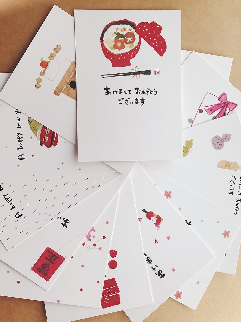 洛可可草莓 WELKIN今年還不錯龍年賀卡 手工明信片-13件+隱藏版 - 卡片/明信片 - 紙 