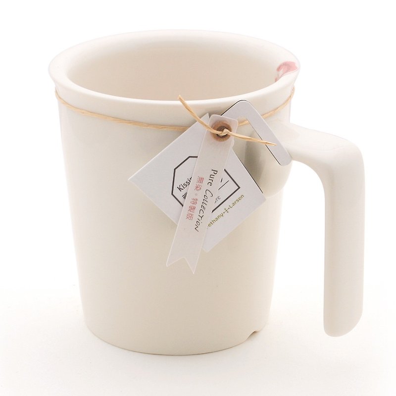 無染純白親親馬克杯 -P+L設計杯無蓋(台灣製可微波烤箱SGS檢驗) - 咖啡杯/馬克杯 - 瓷 白色