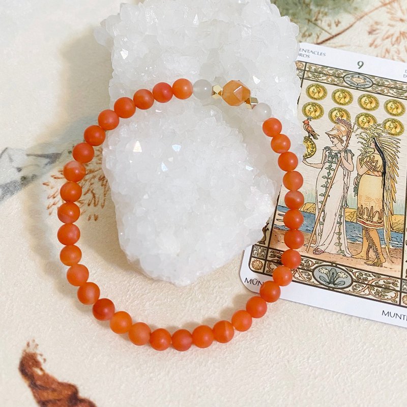 Takashima Summer Orange Natural Ore Crystal Bracelet - Bracelets - Semi-Precious Stones 