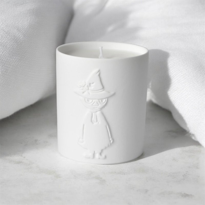 Lulumi Shiliqi plain-fired ceramic scented candle 200g - authorized by Moomin, Finland - Candles & Candle Holders - Porcelain White