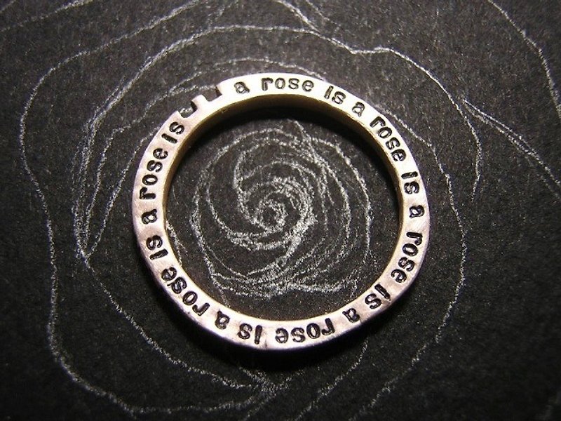 rosids Rosales Rosaceae Rosa rose ( mille-feuille ) ( engraved stamped message silver jewelry rose ring 薇 蔷薇 蔷薇属 兔 兔子 兔虫 刻印 雕刻 銀 戒指 指环 ) - General Rings - Other Metals Pink