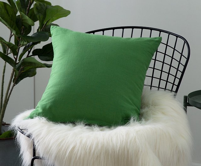 Nordic Style Plain Throw Pillow-Grass Green - Shop meytii-life
