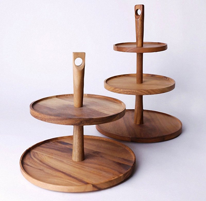 CYNOSURE TIERS CAKE STAND - Cookware - Wood Brown