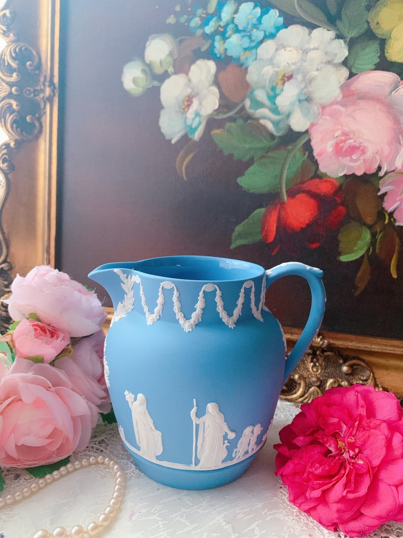 英國製Wedgwood jasper藍色希臘神話系列冷水壺 水壺 壺 庫存品 - 其他 - 瓷 
