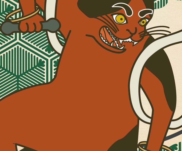 いろは歌留多　御猫様 風神雷神猫又 ポストカード6枚セット 猫 動物 浮世絵 日本 和