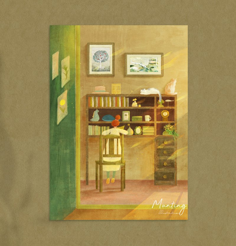 Illustrated postcards - small things and souls in the room - การ์ด/โปสการ์ด - กระดาษ 