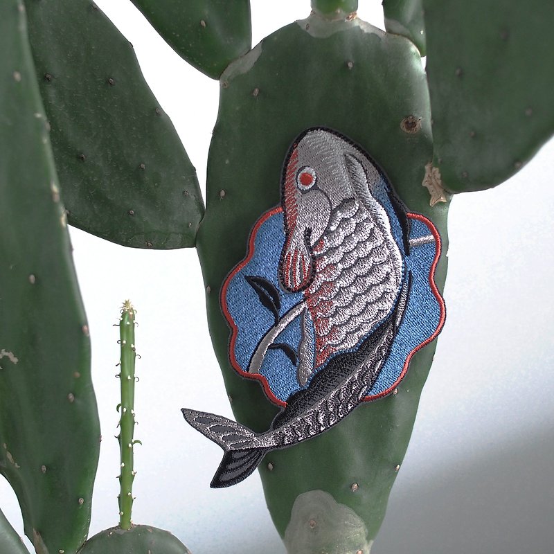 Fish Embroidered Patch Design - อื่นๆ - งานปัก สีน้ำเงิน