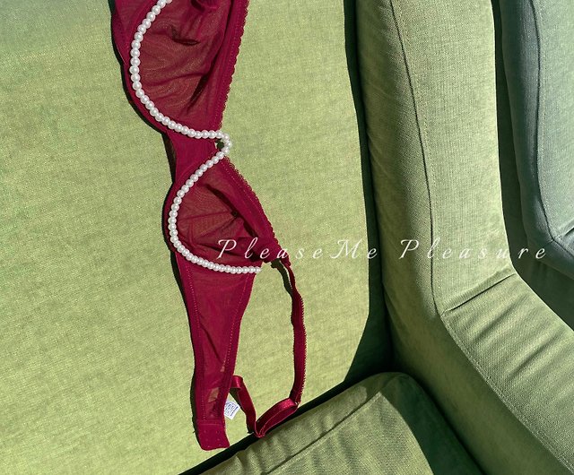 Vintage pearl mesh bra and underwear set - Shop PleaseMe Pleasure
