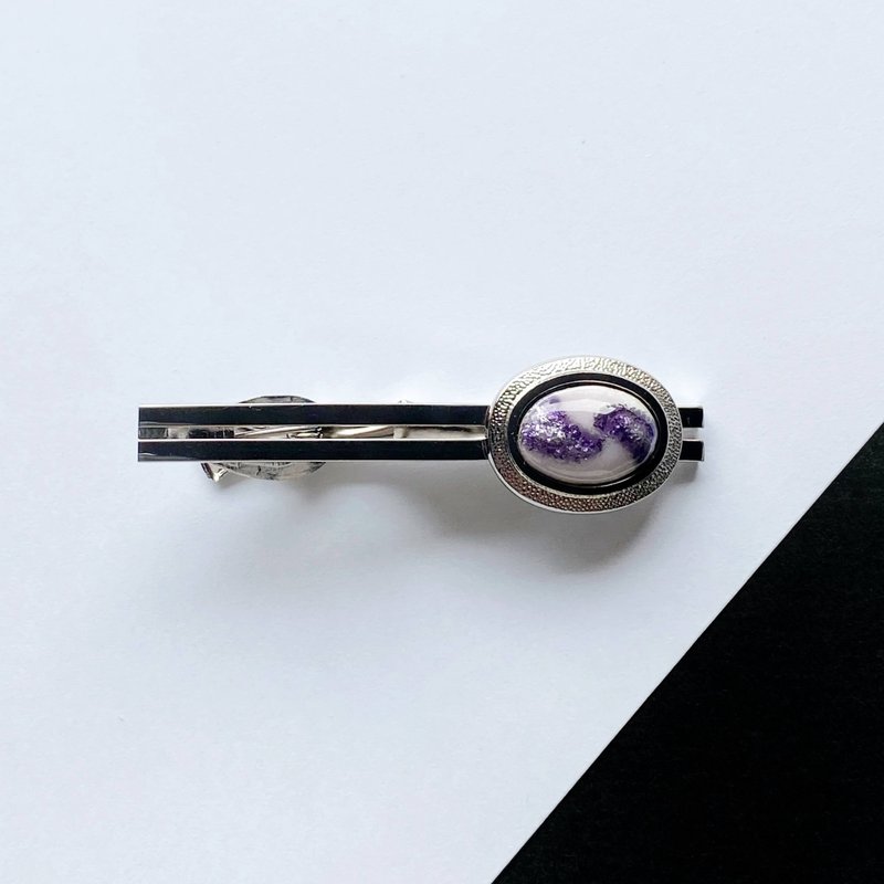 Andromeda [Amethyst Amethyst] Tie Pin Pure Silver Foil Flyer Cloisonne - Ties & Tie Clips - Other Materials Purple