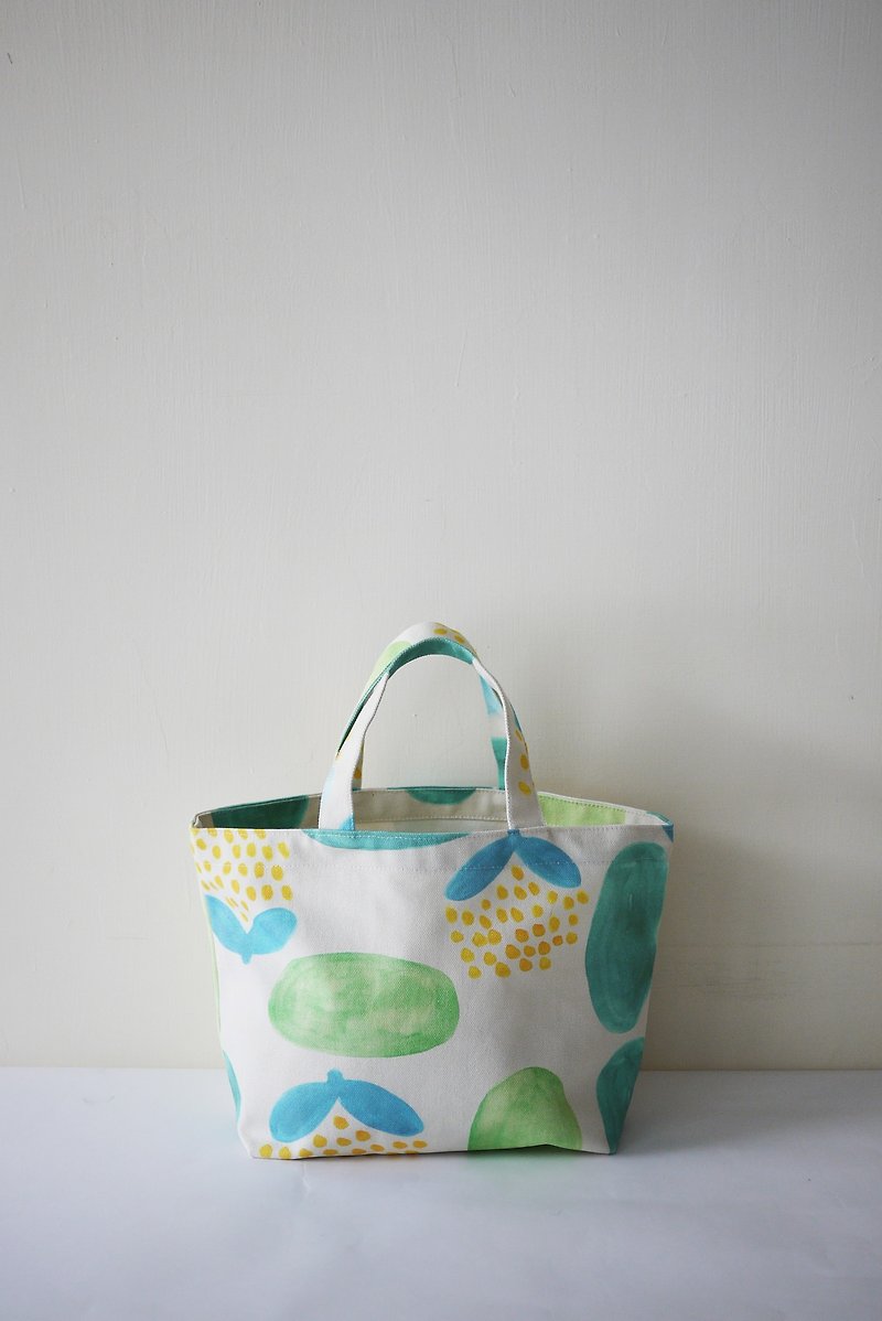 moshimoshi | lunch box bag-garden - กระเป๋าถือ - ผ้าฝ้าย/ผ้าลินิน 