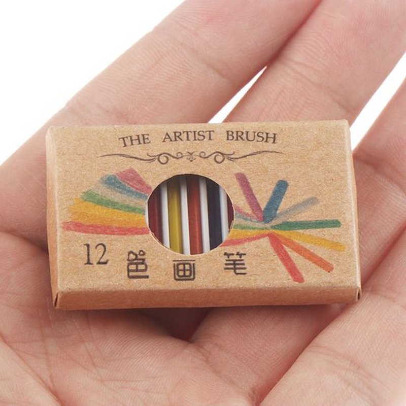 Miniature pencils, dollhouse decor - ของวางตกแต่ง - วัสดุอื่นๆ หลากหลายสี