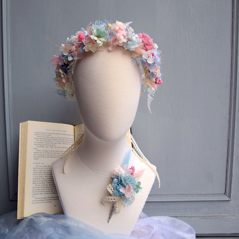 Wedding custom-non-withered hydrangea, bride's head flower, groom's corsage, dry flower/corolla - ช่อดอกไม้แห้ง - พืช/ดอกไม้ สึชมพู