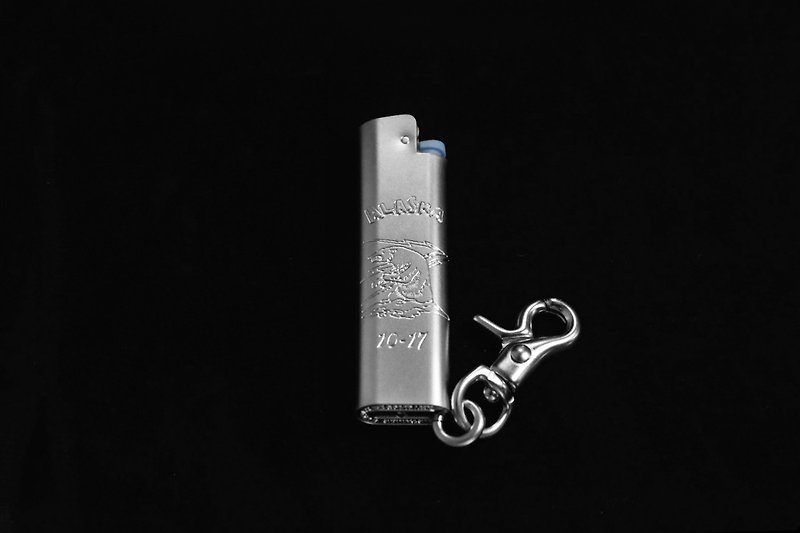 【METALIZE】Cricket/黃銅打火機套-橫須賀阿拉斯加熊(霧銀) - 鑰匙圈/鑰匙包 - 銅/黃銅 