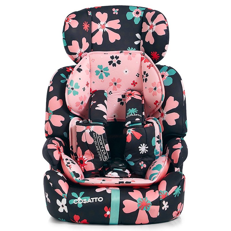 Cosatto Zoomi Highback Booster Car Seat with Harness – Paper Petals - Kids' Furniture - Other Materials Multicolor