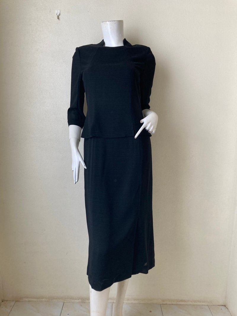 Vtg, GIVENCHY Hi Formal Black Dress Size 8 (Small). - 洋裝/連身裙 - 聚酯纖維 