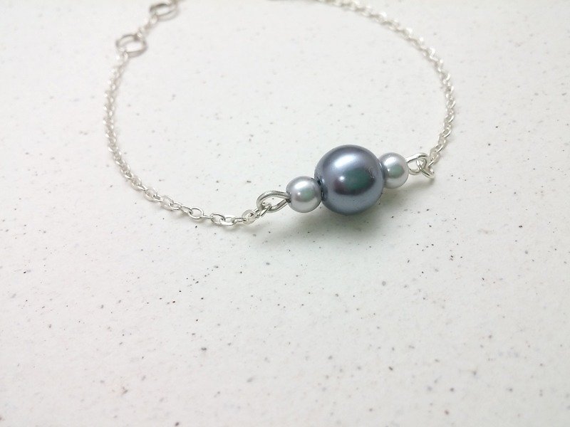 ♥ HY ♥ x bracelet hand-made Galaxy '' crystal pearl glass pearl - สร้อยคอทรง Collar - วัสดุอื่นๆ สีเงิน