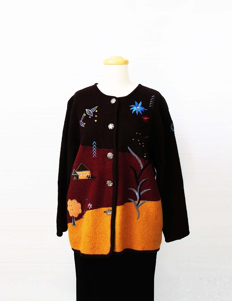 Wahr_ Patchwork wool coat - Women's Sweaters - Other Materials 