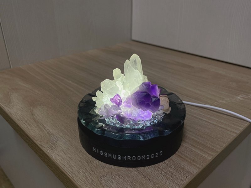 現貨 | 紫晶花系列小明燈 | 水晶 | 居家燈飾 - 擺飾/家飾品 - 水晶 紫色