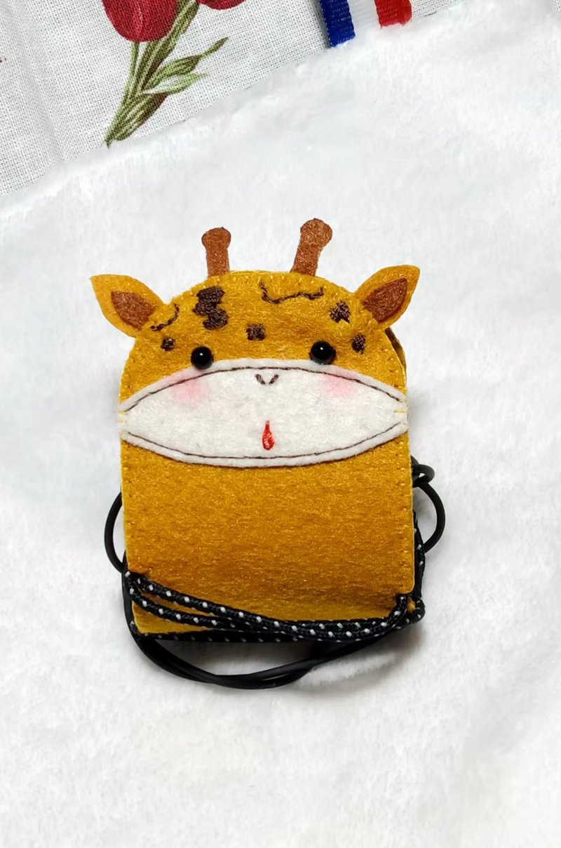 Earphone holder 耳機集線器-長頸鹿 - 捲線器/電線收納 - 其他人造纖維 咖啡色