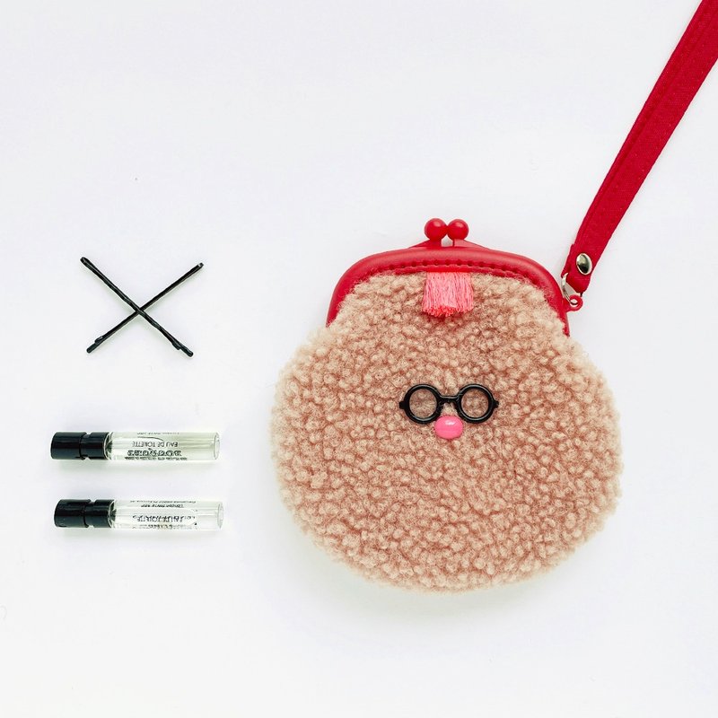 【My Stylish】Elf colored plastic gold coin purse/included/can be hung around the neck - Coin Purses - Other Materials Pink