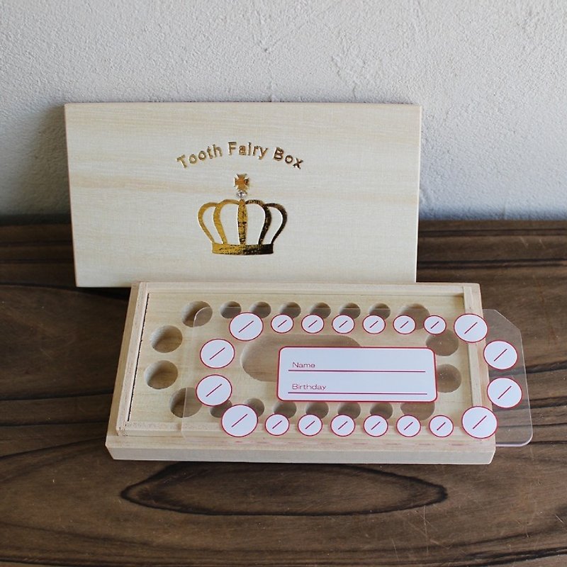 Breast tooth box High quality kiri Child's teeth Baby Type_Crown gold - Baby Gift Sets - Wood 