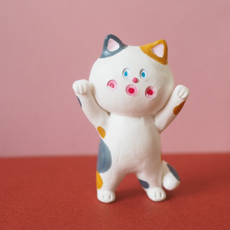 The Cat with Many Mouths - 公仔/玩偶 - 黏土 白色