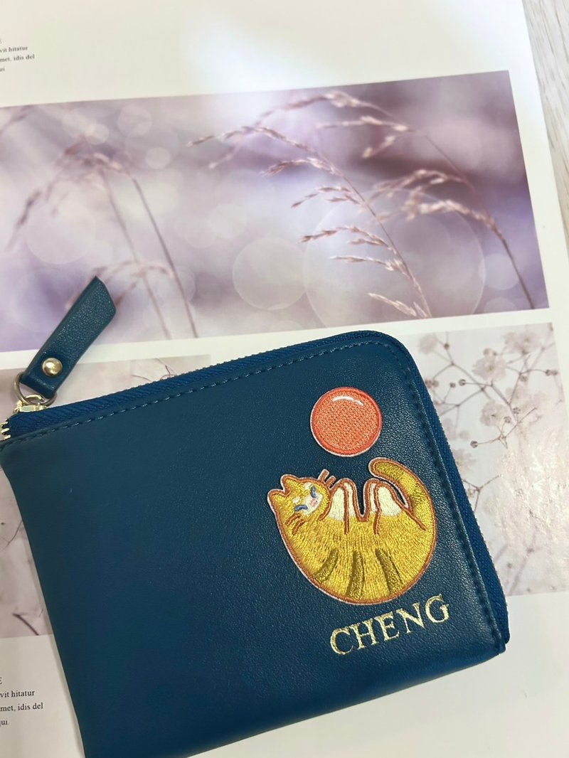 【免費燙金】真皮L型短夾 零錢包 錢包 卡夾  畢業 交換 生日禮物 - 錢包/皮夾/長短夾 - 真皮 